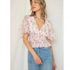 Indigo Boutique Pink Floral Skirt