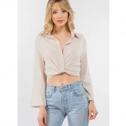 Indigo Boutique New Arrivals Kate Taupe Blouse
