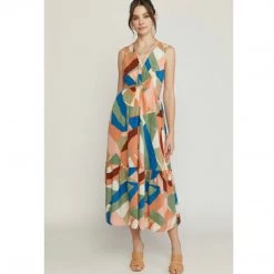 Indigo Boutique New Arrivals Geo Maxi Cut Out Dress