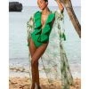 Indigo Boutique Palm Mesh Green Swimsuit Coverup New Arrivals