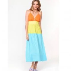 Indigo Boutique Playa Colorblock Midi Dress New Arrivals