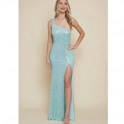 Indigo Boutique Formal One Shoulder Ice Blue New Arrivals