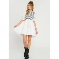 Indigo Boutique High Low Combo Dress