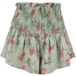 Indigo Boutique Smock Waist Flutter Short - Tropicale