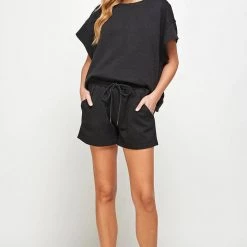 Indigo Boutique Textured Short And Sweatshirt Set In White New Arrivals 7 Indigo Boutique Textured Short And Sweatshirt Set In White New Arrivals