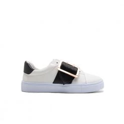 Indigo Boutique Buckle Sneaker In White
