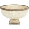 Indigo Boutique SANTORINI WHITE & ANTIQUE GOLD BOWL Furniture