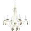 Indigo Boutique AZUR FRENCH WHITE & AGED GOLD CHANDELIER