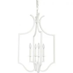 Indigo Boutique LINDY WHITE GESSO CHANDELIER