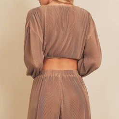 Indigo Boutique Pleated Knit Top