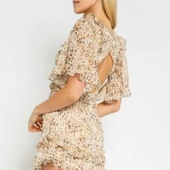 Indigo Boutique Leopard Cutout Dress