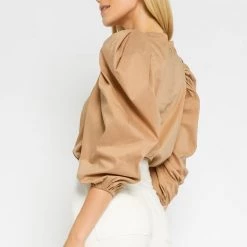 Indigo Boutique Puff Sleeve Terra Blouse 5 Indigo Boutique Puff Sleeve Terra Blouse