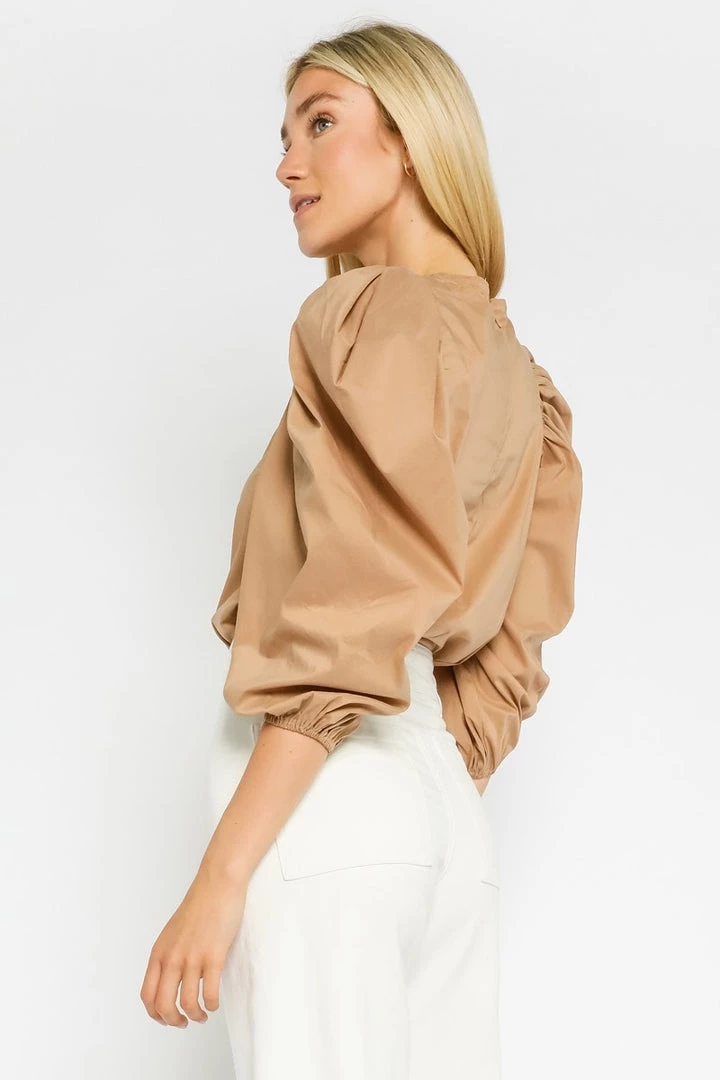 Indigo Boutique Puff Sleeve Terra Blouse 4 Indigo Boutique Puff Sleeve Terra Blouse