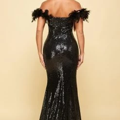 Indigo Boutique Rose Gold Feather Formal