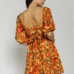 Indigo Boutique Dresses Orange Blossom Puff Sleeve Dress