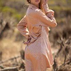 Indigo Boutique Animal Print Blush Mini Dress Dresses