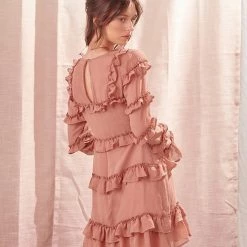 Indigo Boutique Dresses Blush Ruffled Tier Mini Dress