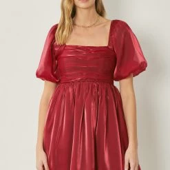 Indigo Boutique Ruby Bubble Sleeve Mini Dress