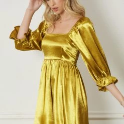 Indigo Boutique Golden Girl Satin Mini New Arrivals