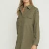 Indigo Boutique New Arrivals Olive Corduroy Button Up Dress