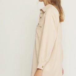 Indigo Boutique Ecru Corduroy Button Up Dress New Arrivals