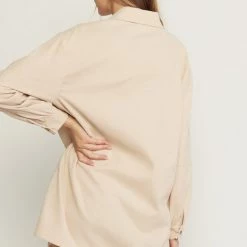 Indigo Boutique Ecru Corduroy Button Up Dress New Arrivals