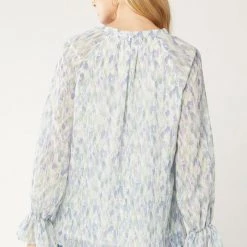 Indigo Boutique Blue Ruffle Button Down