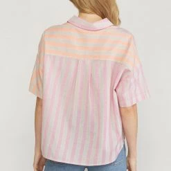 Indigo Boutique New Arrivals Pink And Orange Short And Blouse Set