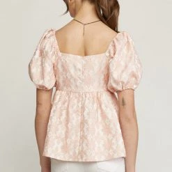 Indigo Boutique Garden Party Puff Sleeve Top