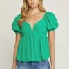 Indigo Boutique Happy Days Puff Sleeve Top