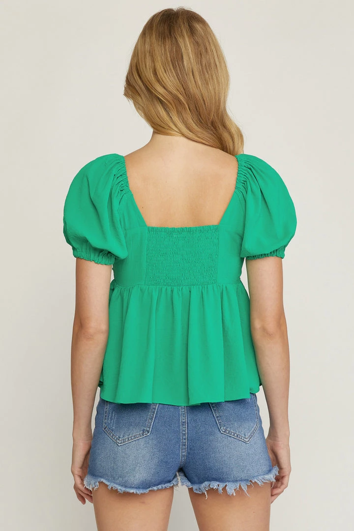 Indigo Boutique Happy Days Puff Sleeve Top 4 Indigo Boutique Happy Days Puff Sleeve Top