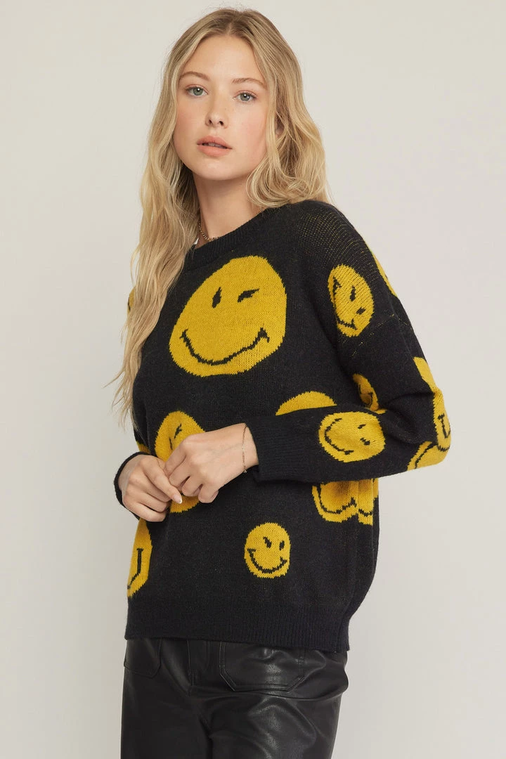 Indigo Boutique Smiley Face Sweater New Arrivals 3 Indigo Boutique Smiley Face Sweater New Arrivals