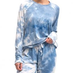 Indigo Boutique New Arrivals Blue Tie Dye Top