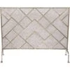 Indigo Boutique Furniture GEOMETRIC FIREPLACE SCREEN IN CHAMPAGNE FINISH