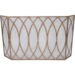 Indigo Boutique CLAIRE CHAMPAGNE GOLD FIREPLACE SCREEN Furniture