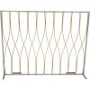 Indigo Boutique BURSHED GOLD & NICKEL FIREPLACE SCREEN Furniture