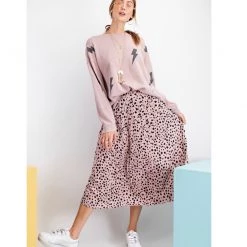 Indigo Boutique Mauve Animal Print Skirt