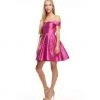 Indigo Boutique Magenta Off The Shoulder Mini Dress Dresses