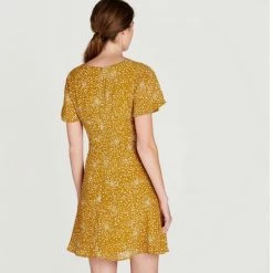 Indigo Boutique YELLOW STAR PRINT TIE FRONT DRESS Sale