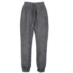 Indigo Boutique Steel Suede Joggers Bottoms