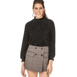 Indigo Boutique Tweed Plaid Skort Sale
