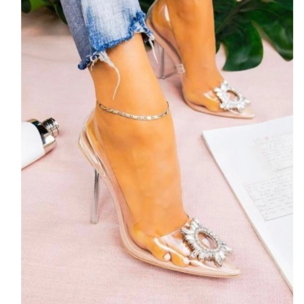 Indigo Boutique Shoes Clear Stone Point Pump 3 Indigo Boutique Shoes Clear Stone Point Pump