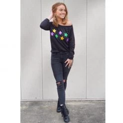Indigo Boutique Tops Mardi Gras Star Graphic Shirt
