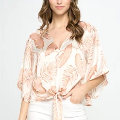 Indigo Boutique Palms And Pines Blouse