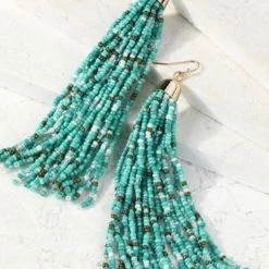 Indigo Boutique Beaded Earrings