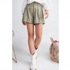 Indigo Boutique Olive Linen Shorts