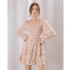 Indigo Boutique Poppy Print Ruffled Dress Dresses