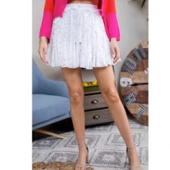 Indigo Boutique White Lace Skirt