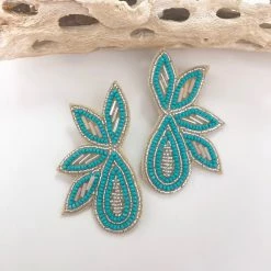Indigo Boutique Turquoise Beaded Hale Earring Accessories
