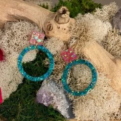 Indigo Boutique Accessories Acrylic Hoop Earrings